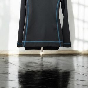 Roper Wear of the West woman's zippered jacket black with blue accents size M